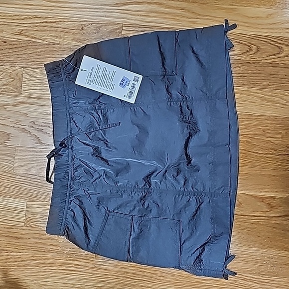 Lululemon Nylon Cargo Mini Skirt High Rise Mini Length Oil Grey Medium - Picture 5 of 13